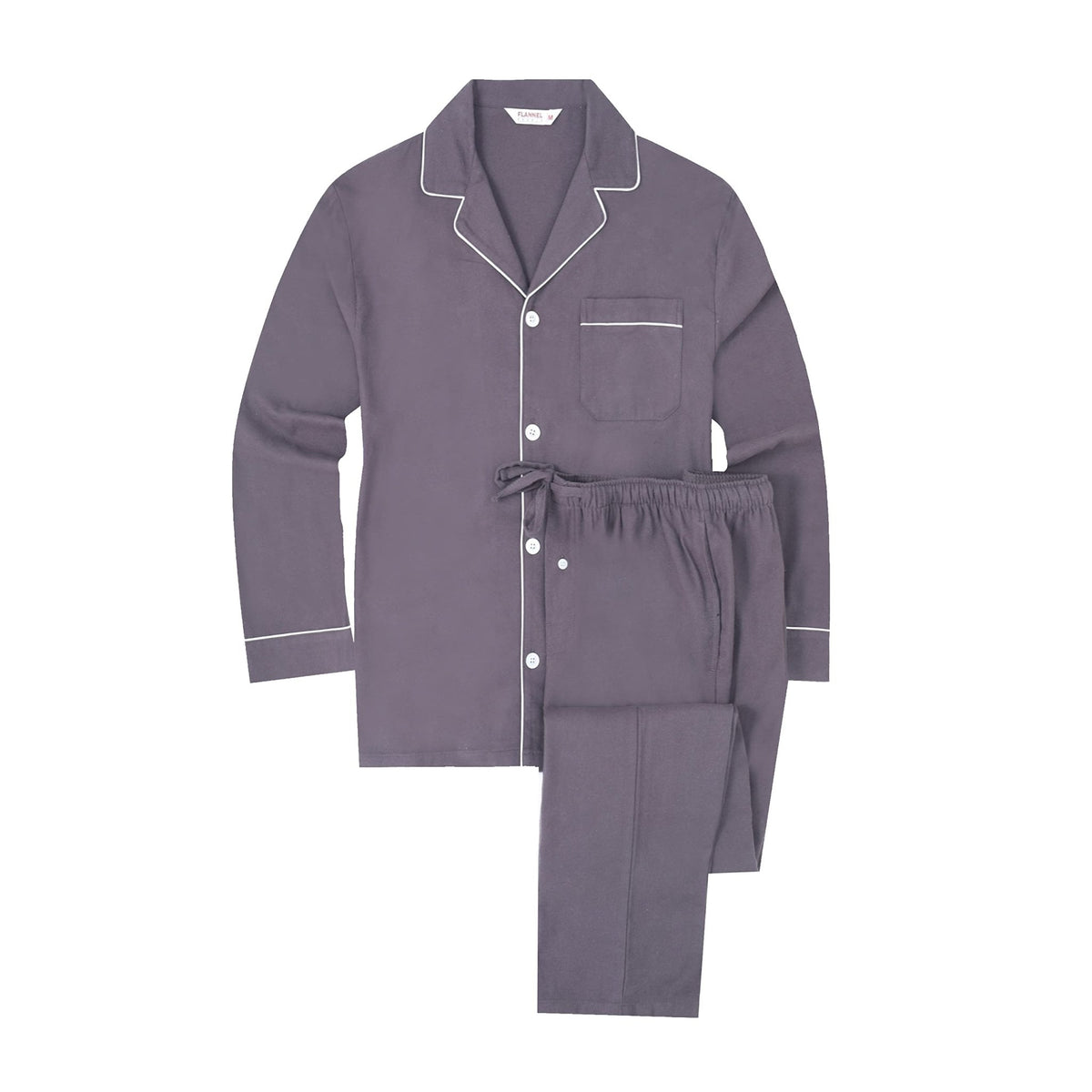 Flannel People Mens 100% Cotton Flannel Pajama Set with Pant Pockets & Drawstring pajama-sets La Vie Bien Flannel People Mens 100% Cotton Flannel Pajama Set with Pant Pockets & Drawstring