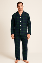 Flannel People Mens 100% Cotton Flannel Pajama Set with Pant Pockets & Drawstring pajama-sets La Vie Bien Flannel People Mens 100% Cotton Flannel Pajama Set with Pant Pockets & Drawstring