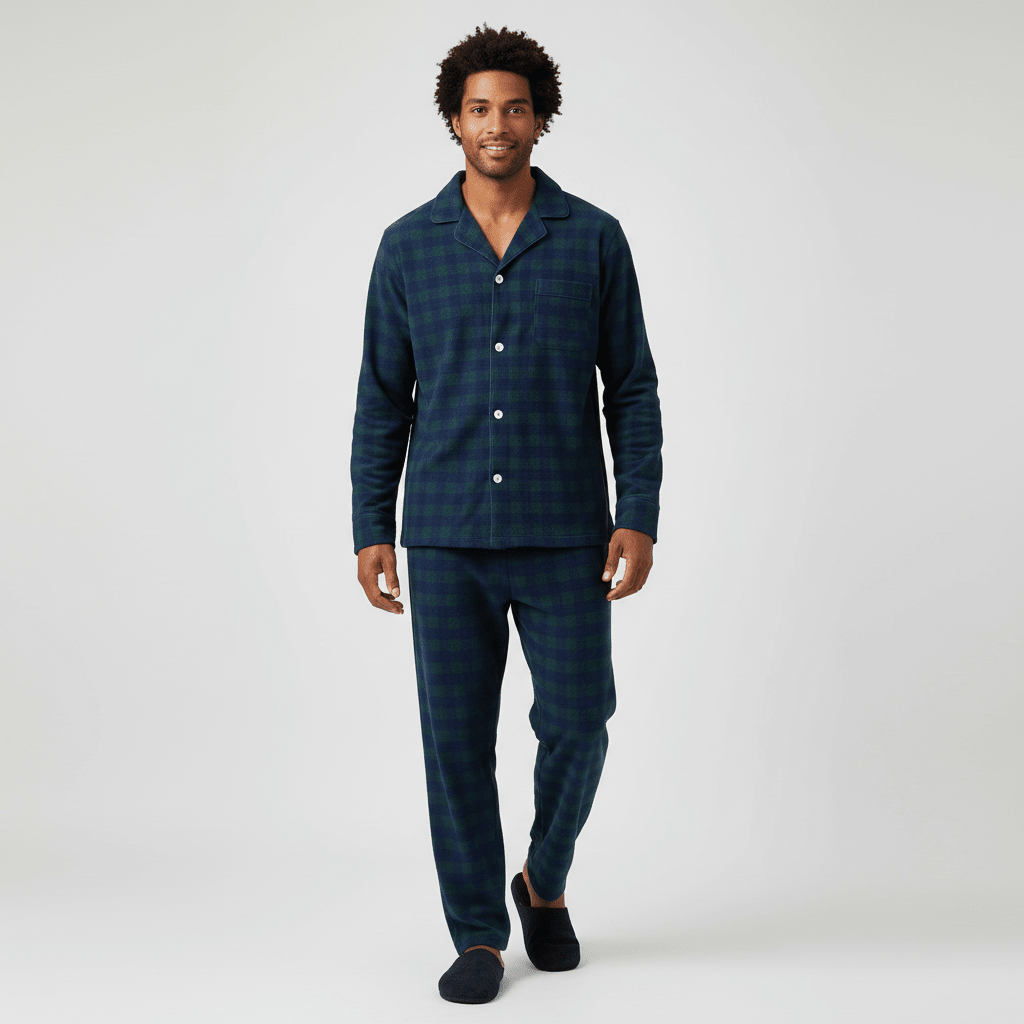 Flannel People Mens 100% Cotton Flannel Pajama Set with Pant Pockets & Drawstring pajama-sets La Vie Bien Flannel People Mens 100% Cotton Flannel Pajama Set with Pant Pockets & Drawstring