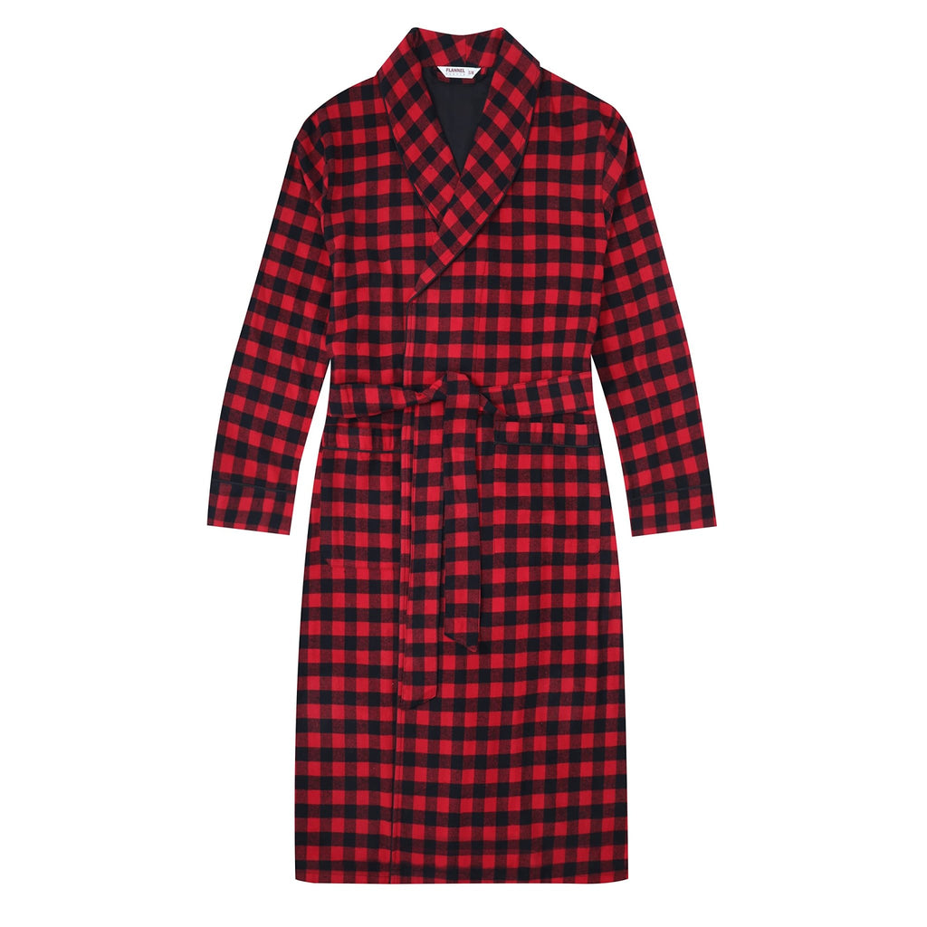 Flannel People Men's Flannel Robe bathrobes La Vie Bien Flannel People Men's Flannel Robe