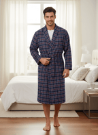 Flannel People Men's Flannel Robe bathrobes La Vie Bien Flannel People Men's Flannel Robe