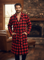 Flannel People Men's Flannel Robe bathrobes La Vie Bien Flannel People Men's Flannel Robe