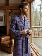 Flannel People Men's Flannel Robe bathrobes La Vie Bien Flannel People Men's Flannel Robe