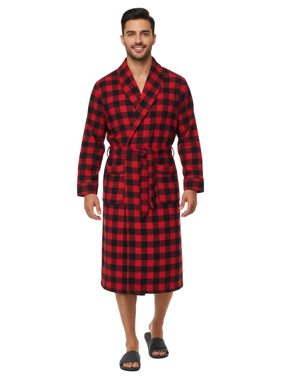 Flannel People Men's Flannel Robe bathrobes La Vie Bien Flannel People Men's Flannel Robe