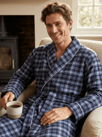 Flannel People Men's Flannel Robe bathrobes La Vie Bien Flannel People Men's Flannel Robe