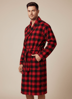Flannel People Men's Flannel Robe bathrobes La Vie Bien Flannel People Men's Flannel Robe