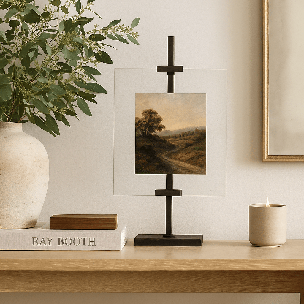 Floating 8x10 Picture Frame with Metal Stand