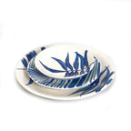 Floating Leaves Dinner Plate - Blue La Vie Bien Floating Leaves Dinner Plate - Blue