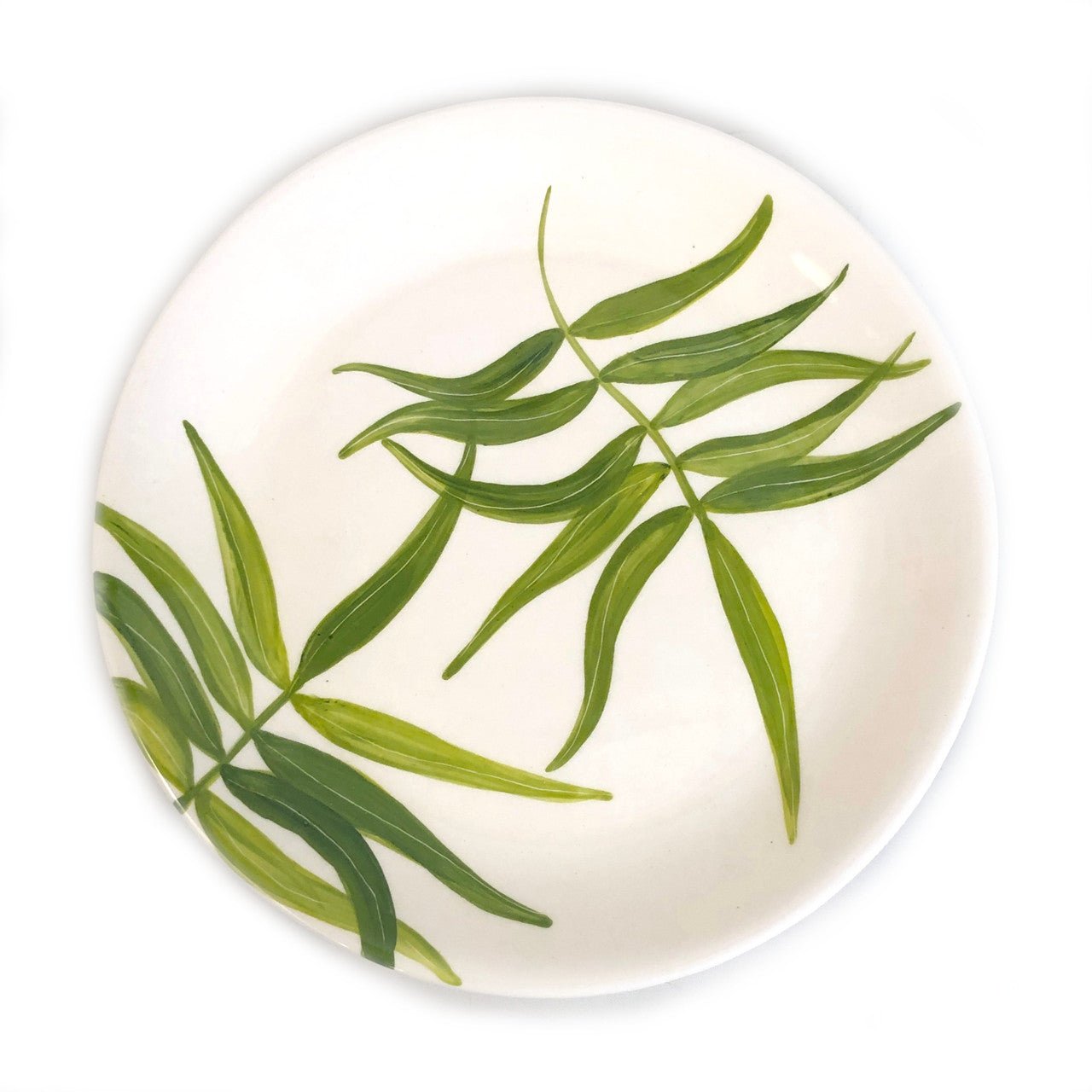 Floating Leaves Dinner Plate - Green La Vie Bien Floating Leaves Dinner Plate - Green