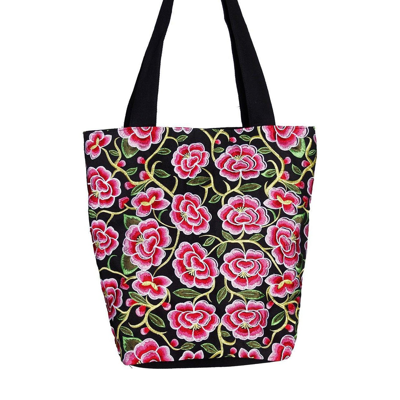 Flor Embroidered Flower Shoulder Bag - Thailand Bags La Vie Bien Flor Embroidered Flower Shoulder Bag - Thailand