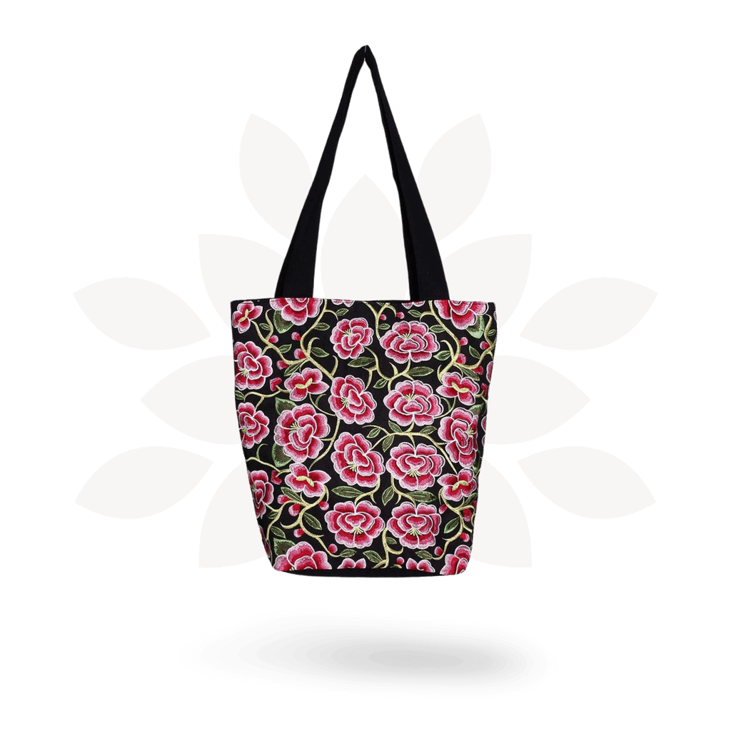 Flor Embroidered Flower Shoulder Bag - Thailand Bags La Vie Bien Flor Embroidered Flower Shoulder Bag - Thailand