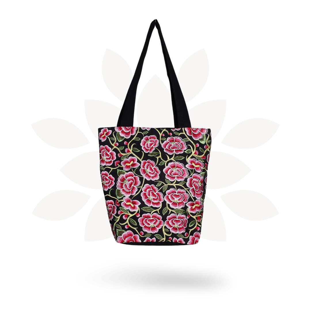 Flor Embroidered Flower Shoulder Bag - Thailand Bags La Vie Bien Flor Embroidered Flower Shoulder Bag - Thailand