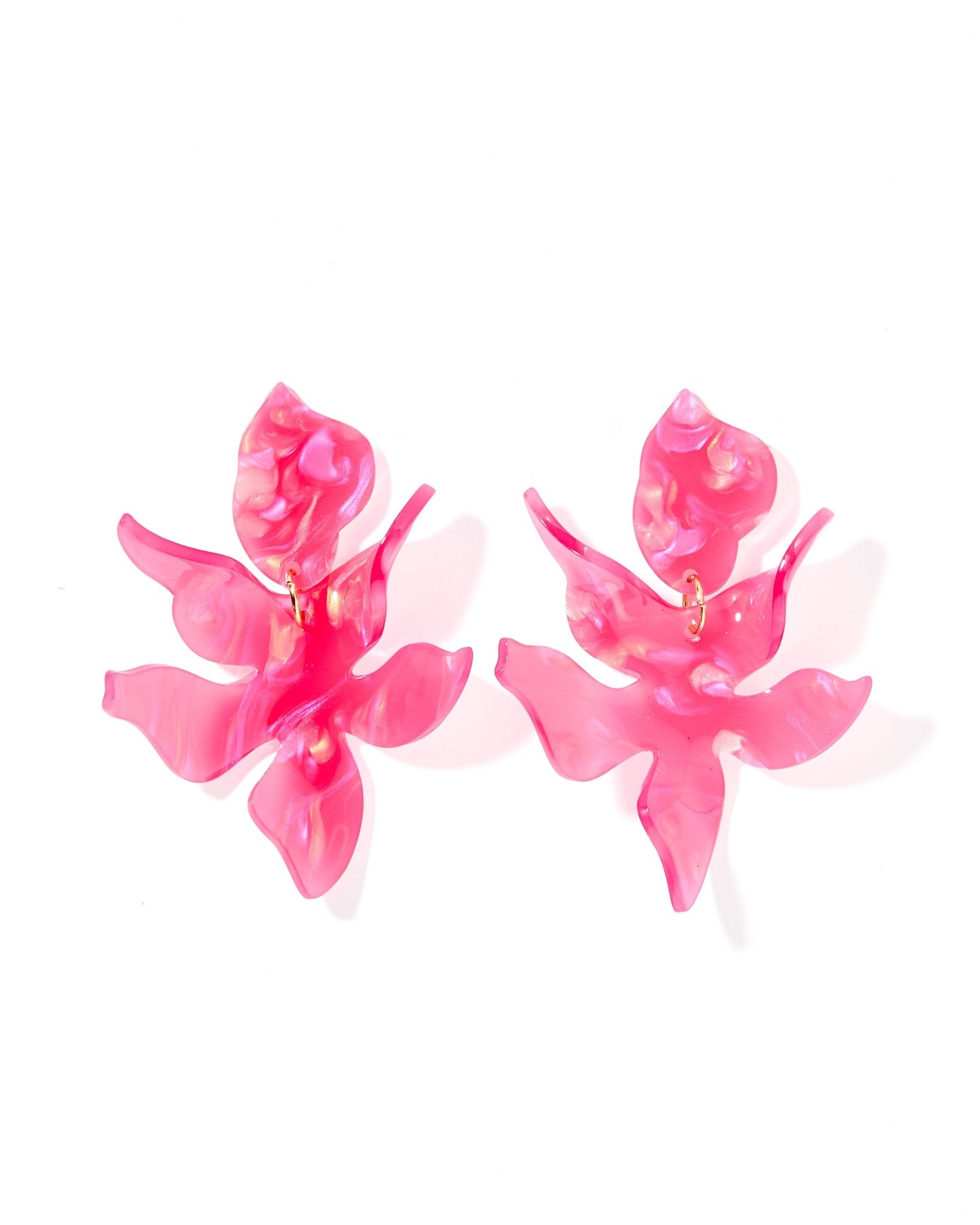 Flora Statement Earrings - Azalea Pink