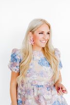 Flora Statement Earrings - Ballet Slipper