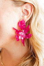 Flora Statement Earrings - Pearlized Pink