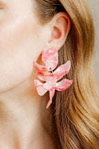 Flora Statement Earrings - Pink Spritz
