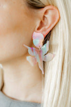 Flora Statement Earrings - Prism Pastel