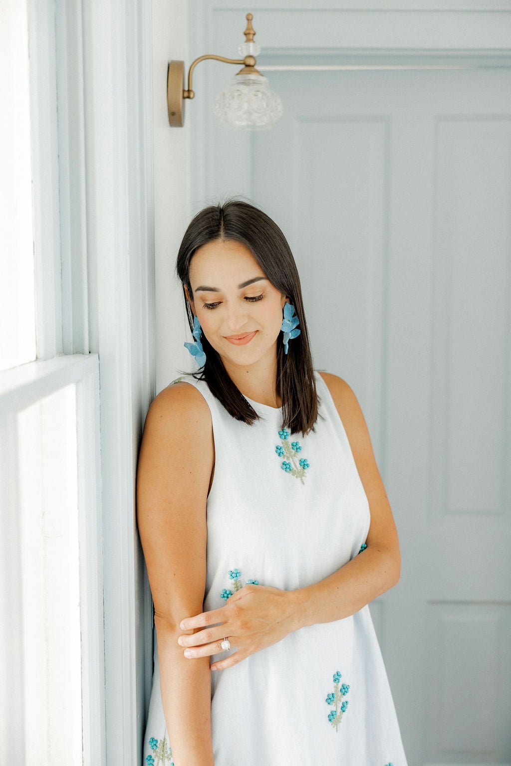 Flora Statement Earrings - Turquoise