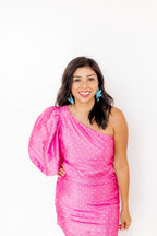 Flora Statement Earrings - Turquoise