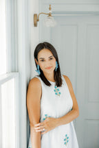 Flora Statement Earrings - Turquoise