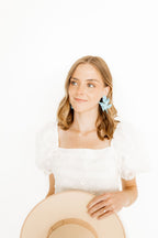 Flora Statement Earrings - Turquoise