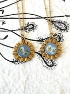 Floral Aster Pendant Necklace