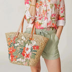 Floral Basket Tote - Alljoy Landing Purses & Bags La Vie Bien Floral Basket Tote - Alljoy Landing