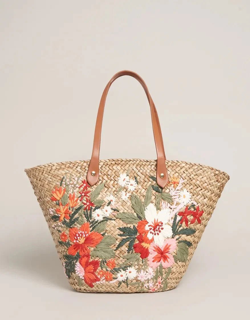 Floral Basket Tote - Alljoy Landing Purses & Bags La Vie Bien Floral Basket Tote - Alljoy Landing