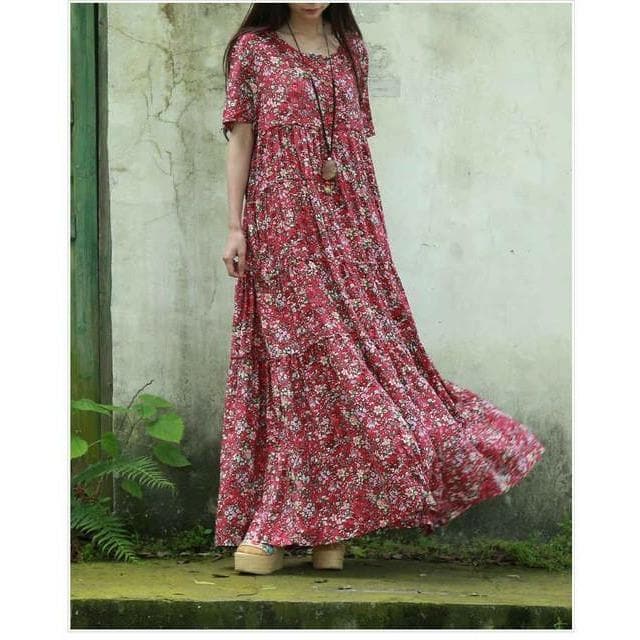 Floral Bohemian Hippie Dress