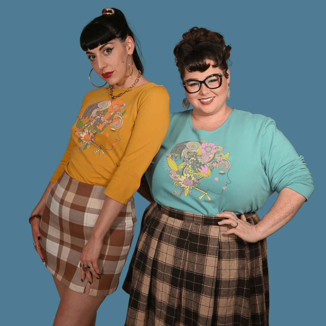 Floral Bouffant Pullover in Catalina Blue Sweatshirt La Vie Bien Floral Bouffant Pullover in Catalina Blue