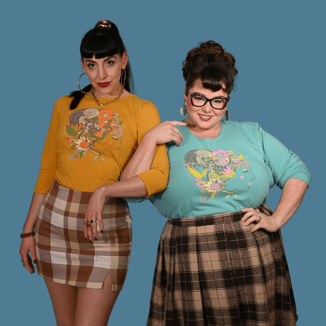 Floral Bouffant Pullover in Catalina Blue Sweatshirt La Vie Bien Floral Bouffant Pullover in Catalina Blue