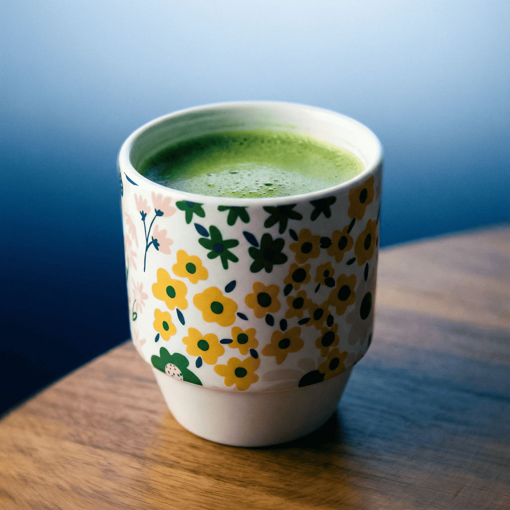 Floral Ceramic Mug with Bamboo Base by The Bullish Store