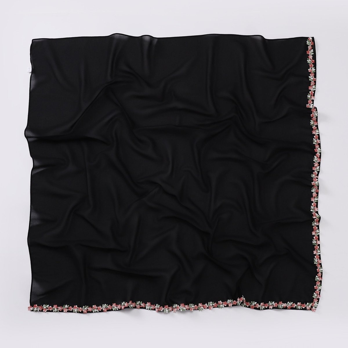 Floral Embellished Chiffon Hijab Scarf (MH221) La Vie Bien Floral Embellished Chiffon Hijab Scarf (MH221)