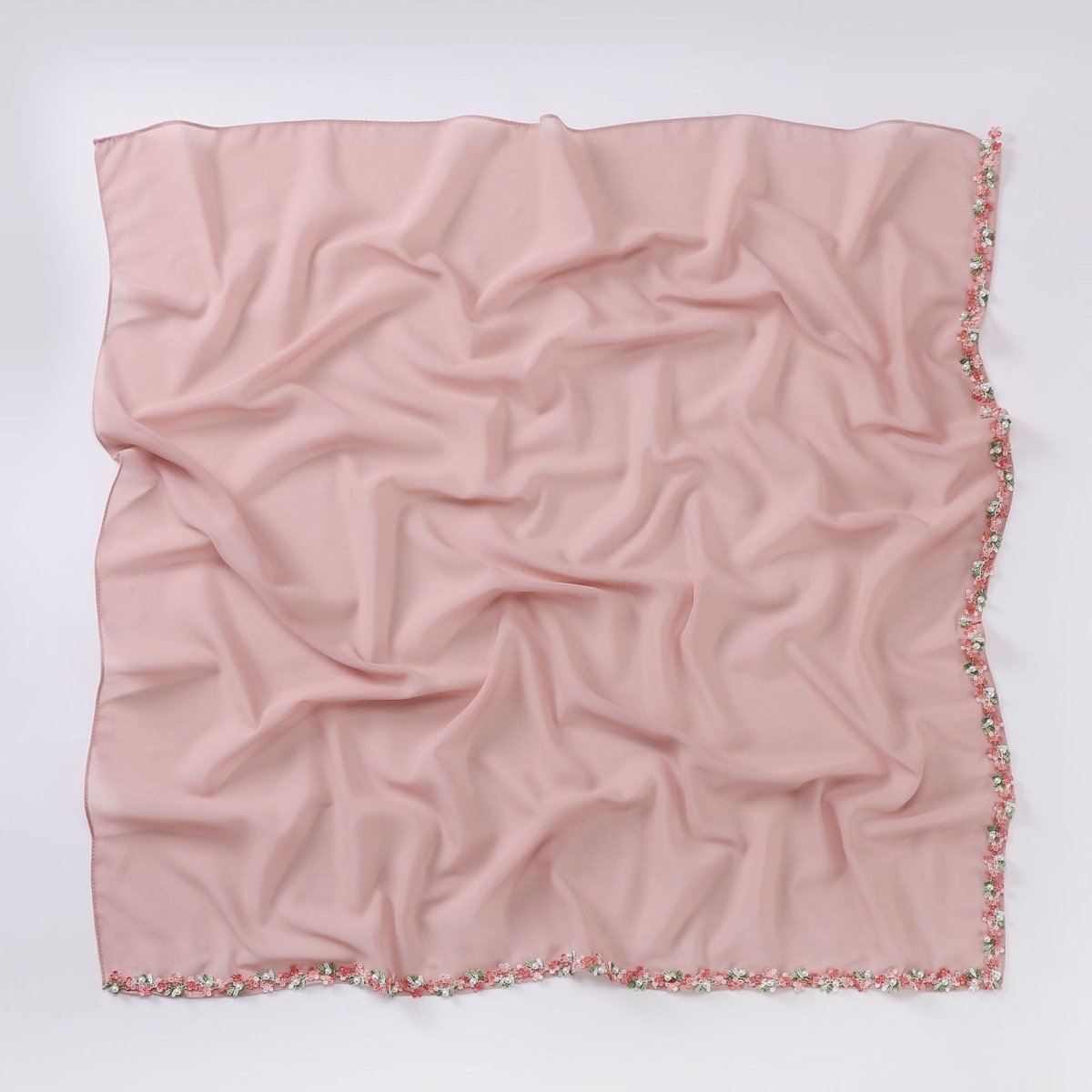 Floral Embellished Chiffon Hijab Scarf (MH221) La Vie Bien Floral Embellished Chiffon Hijab Scarf (MH221)