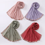Floral Embellished Chiffon Hijab Scarf (MH221) La Vie Bien Floral Embellished Chiffon Hijab Scarf (MH221)