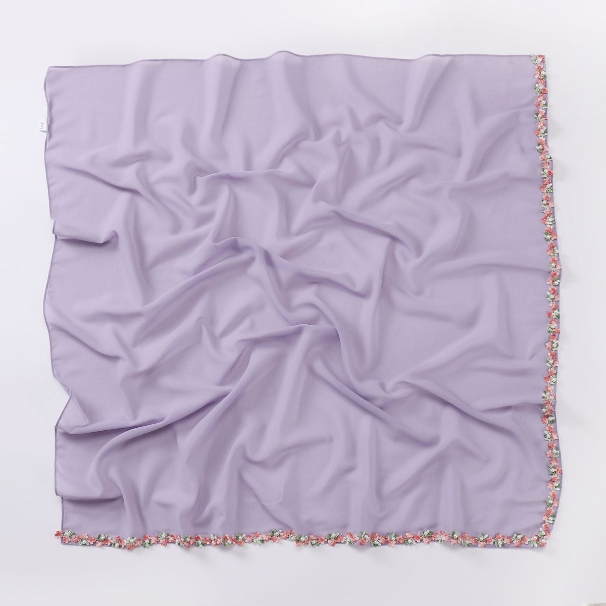 Floral Embellished Chiffon Hijab Scarf (MH221) La Vie Bien Floral Embellished Chiffon Hijab Scarf (MH221)