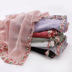 Floral Embellished Chiffon Hijab Scarf (MH221) La Vie Bien Floral Embellished Chiffon Hijab Scarf (MH221)
