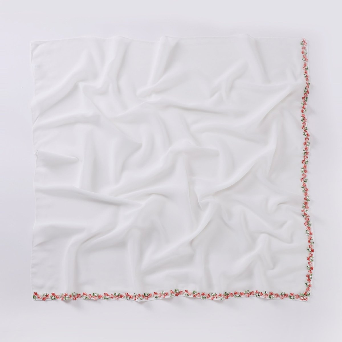 Floral Embellished Chiffon Hijab Scarf (MH221) La Vie Bien Floral Embellished Chiffon Hijab Scarf (MH221)