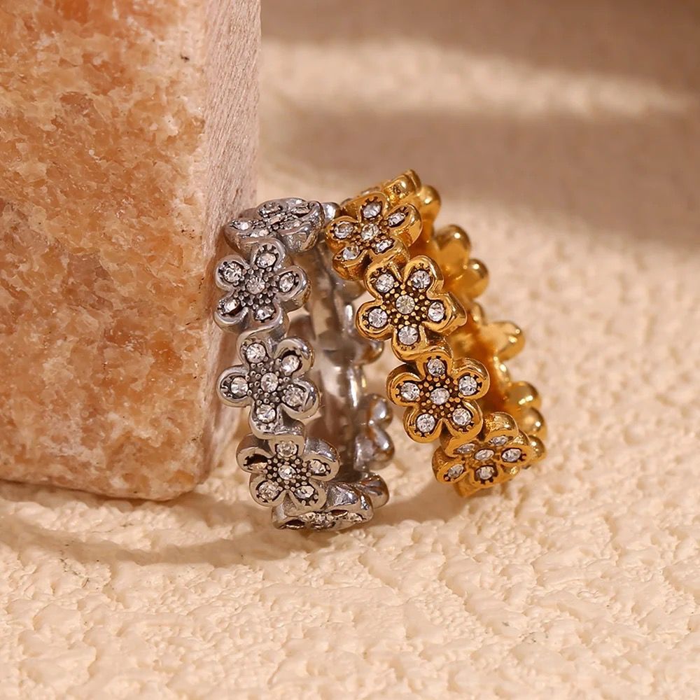 Floral Eternity Ring Ring La Vie Bien Floral Eternity Ring