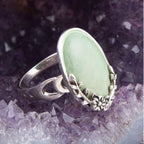 Floral Green Turquoise and Sterling Silver Ring by Barse Jewelry