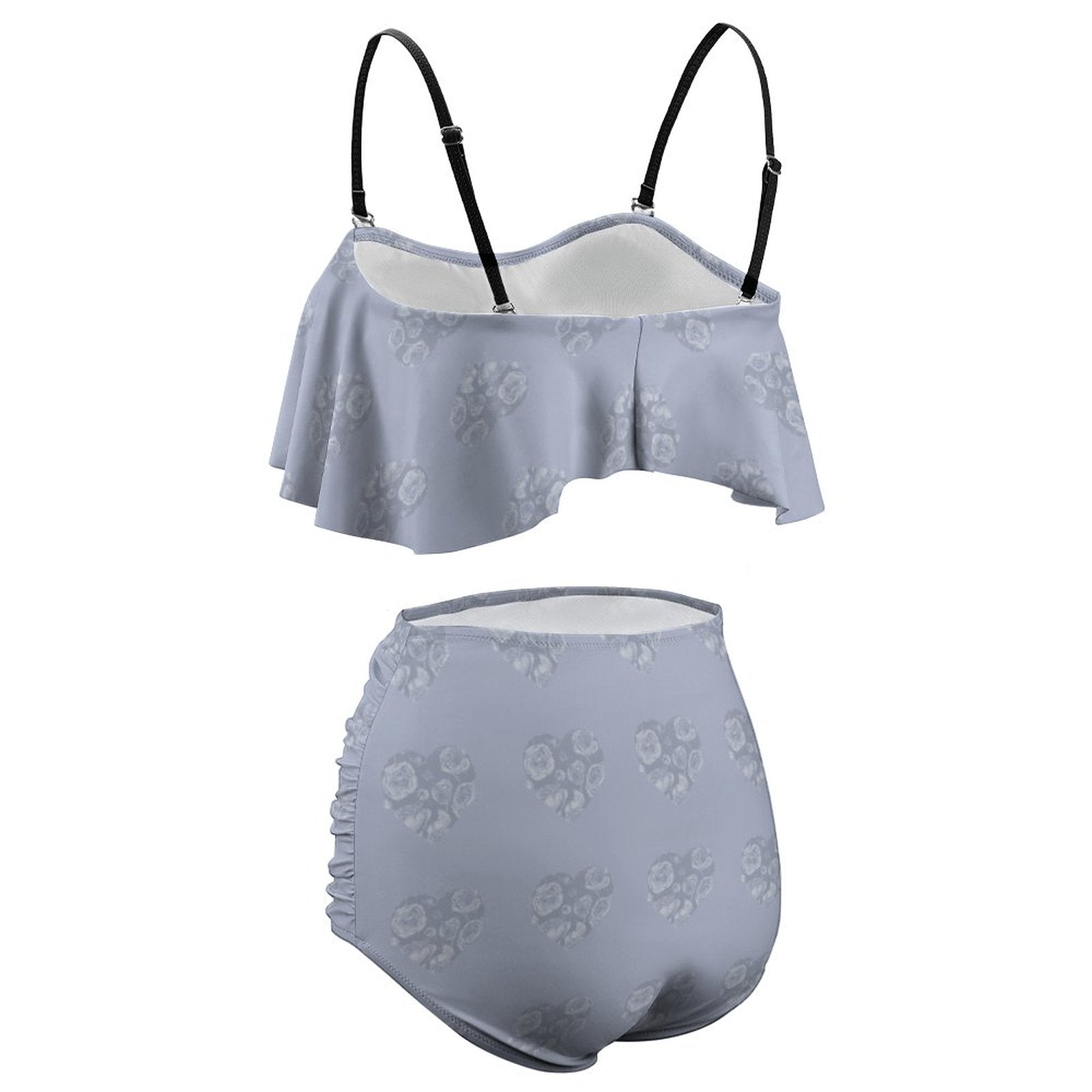 Floral hearts Ruffle Tankini Swimsuit
