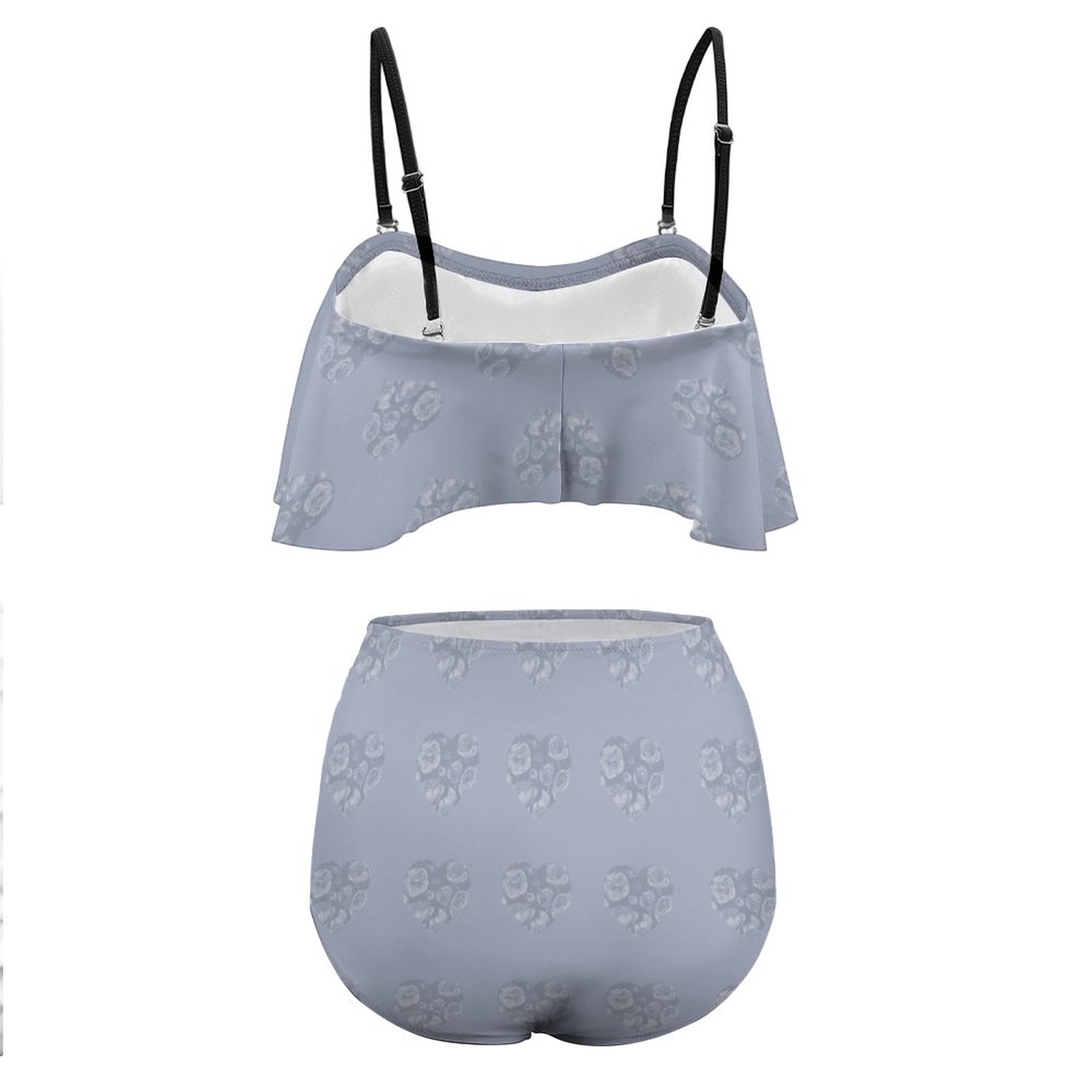 Floral hearts Ruffle Tankini Swimsuit