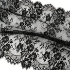 Floral Lace Hijab with Eyelash Fringe Edge(MH237)