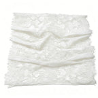 Floral Lace Hijab with Eyelash Fringe Edge(MH237)
