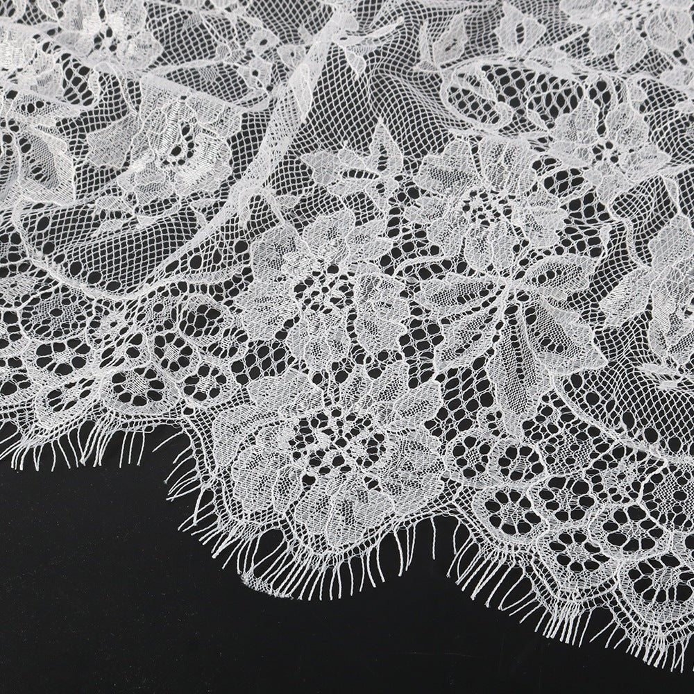 Floral Lace Hijab with Eyelash Fringe Edge(MH237) La Vie Bien Floral Lace Hijab with Eyelash Fringe Edge(MH237)