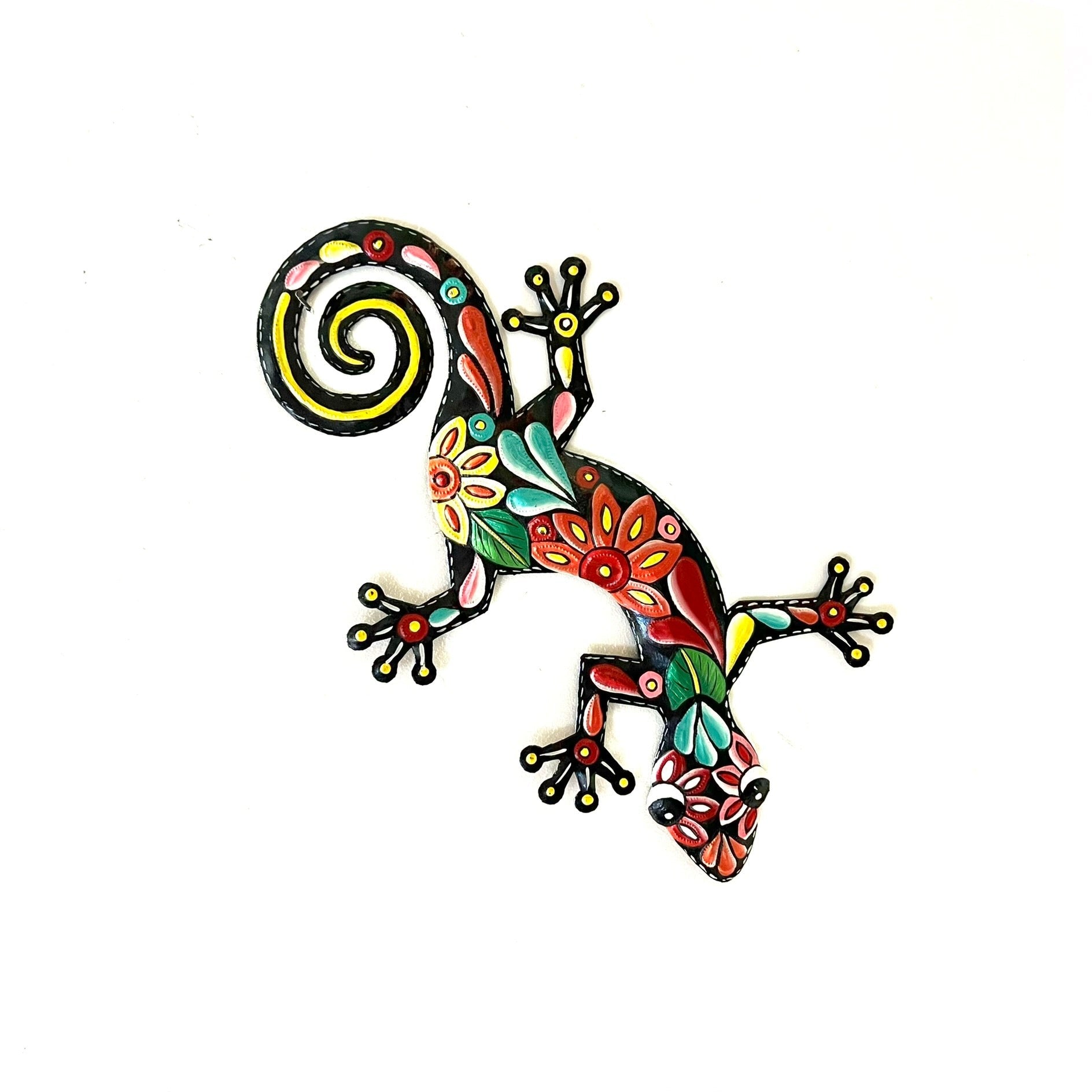 Floral Lizard Metal Art La Vie Bien Floral Lizard
