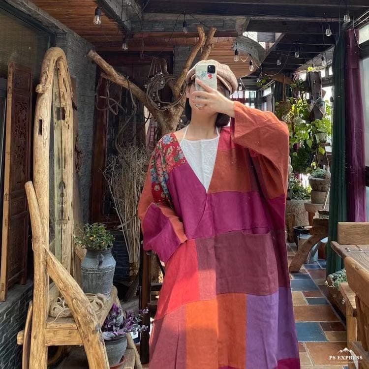Floral Patchwork Tunic Dress
