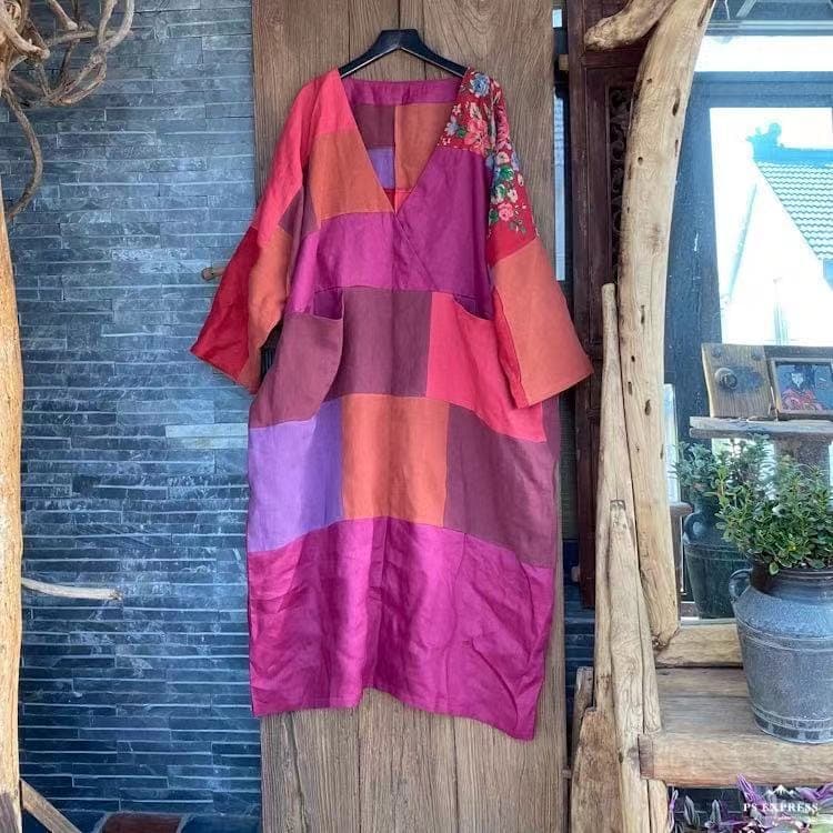 Floral Patchwork Tunic Dress