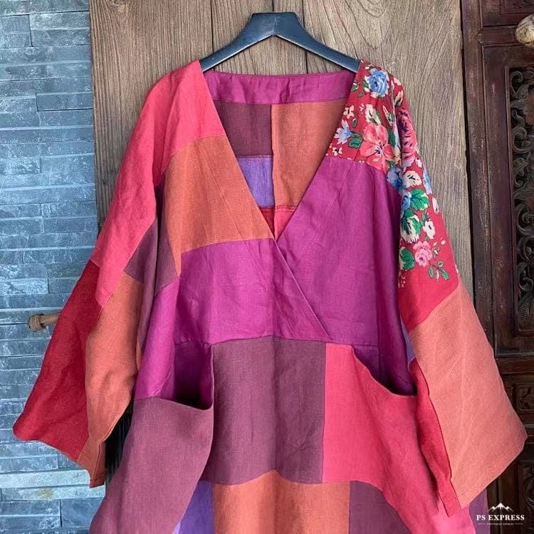 Floral Patchwork Tunic Dress