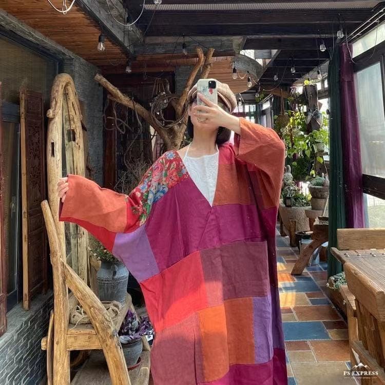 Floral Patchwork Tunic Dress